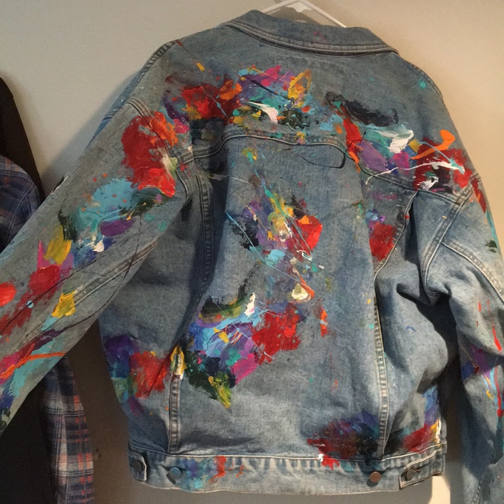 Guess USA classic jean jacket PAUL CHELKO ART 1997 - Picture 3 of 4